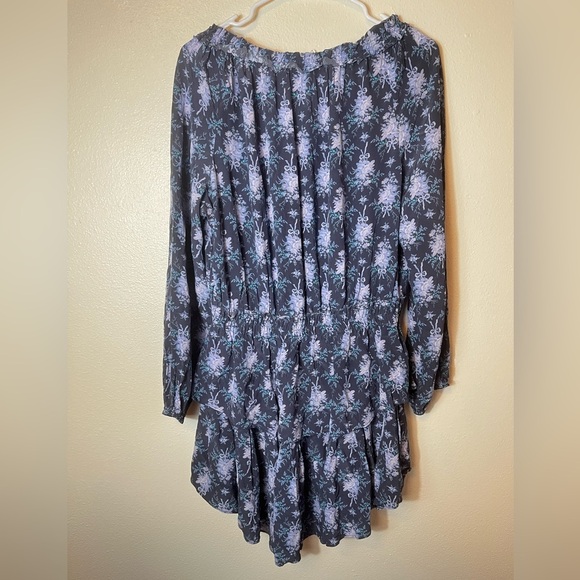 LOVESHACKFANCY Popover Floral Print Mini Blouson Dress Size L - Picture 9 of 9